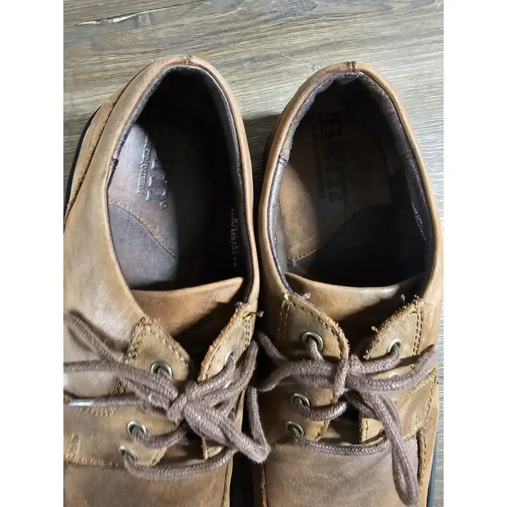 Born Oxford Shoes Mens 9.5 Linden Brown Distressed Leather Casual Shoes M9355